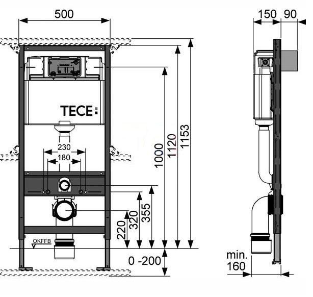 Инсталляция Tece с унитазом Roca Hall 346627000 ФОТО