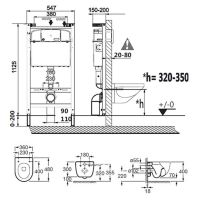 Инсталляция Roca Active с унитазом Roca Meridian Compact и крышкой с микролифтом схема 2