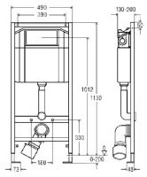 Инсталляция Viega с безободковым унитазом Roca Gap Clean Rim 34647L000 схема 3