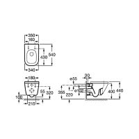 Инсталляция Alcaplast с унитазом Roca Gap 346477000 схема 4