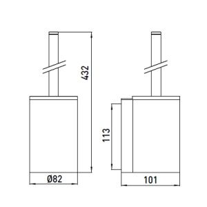 Ершик туалетный Emco System 2 3515 001 00 схема 3