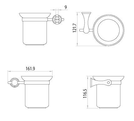 Ершик для унитаза Lemark Standard LM2140C схема 2