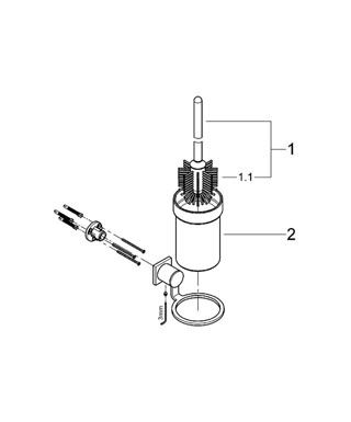 Ершик туалетный Grohe Allure 40340000 схема 3