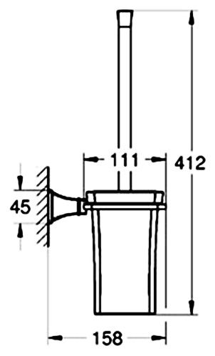 Ершик туалетный Grohe Grandera 40632IG0 схема 4