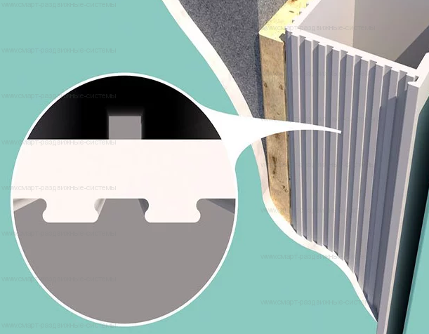 АЛЮМИНИЕВЫЙ КОРОБ ДЛЯ СКРЫТЫХ ДВЕРЕЙ