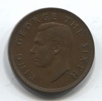 1/2 пенни 1951 Новая Зеландия