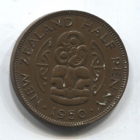 1/2 пенни 1950 Новая Зеландия