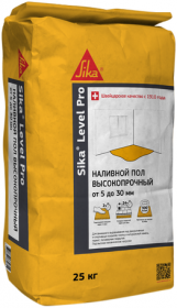 Наливной Пол Самовыравнивающийся Sika Level Pro 25кг Толщина от 5 до 30 мм / Зика Левел Про