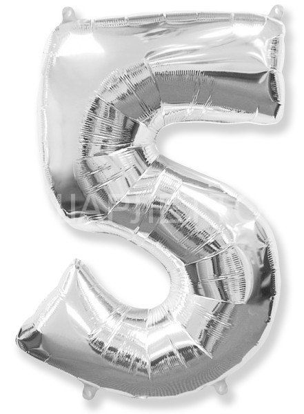 Цифра "5" серебро