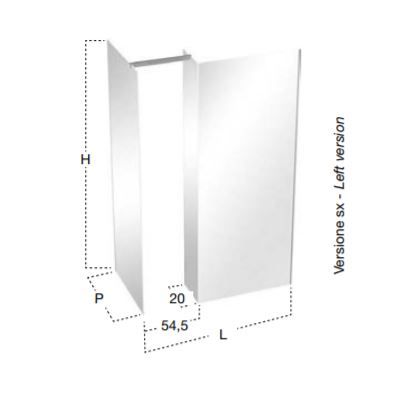 Душевое ограждение Antonio Lupi COMBI COMBI170 H = 220 ФОТО