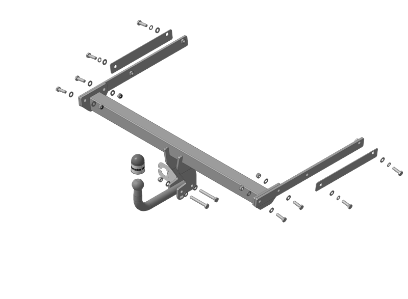 Фаркоп с оцинкованным шаром Ford Kuga 2013- крепление шара на двух болтах