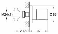 Девиатор Grohe Grohtherm 3000 Cosmopolitan 19470000 схема 2