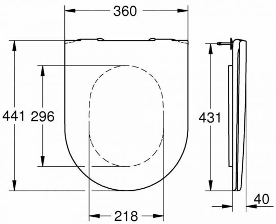 Сиденье с крышкой для унитаза Grohe Essence 39576000 стандарт ФОТО