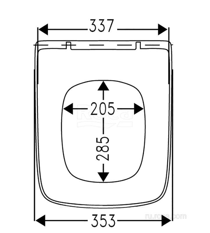 Крышка-сиденье Roca The Gap 801472001 тонкая схема 2