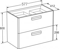 Тумба под раковину Roca Gap 60 zru9302734 схема 4