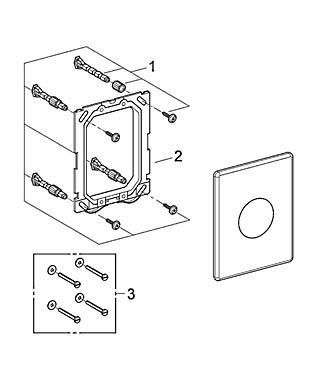 Кнопка для инсталляции Grohe Skate 38573000 схема 1