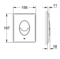 Кнопка для инсталляции Grohe Skate Air 38505SH0 схема 2