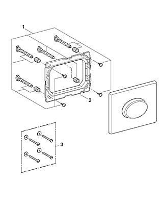 Кнопка для инсталляции Grohe Skate Air 38565000 схема 6