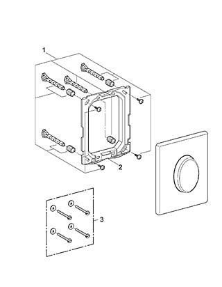 Кнопка для инсталляции Grohe Skate Air 38564000 схема 2