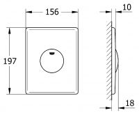 Кнопка для инсталляции Grohe Surf 37063000 схема 4