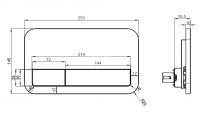 Клавиша смыва Villeroy&Boch ViConnect 92249069 схема 2