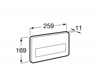 Кнопка смыва Roca PL3 Antivandalica 890097104 одинарная схема 3