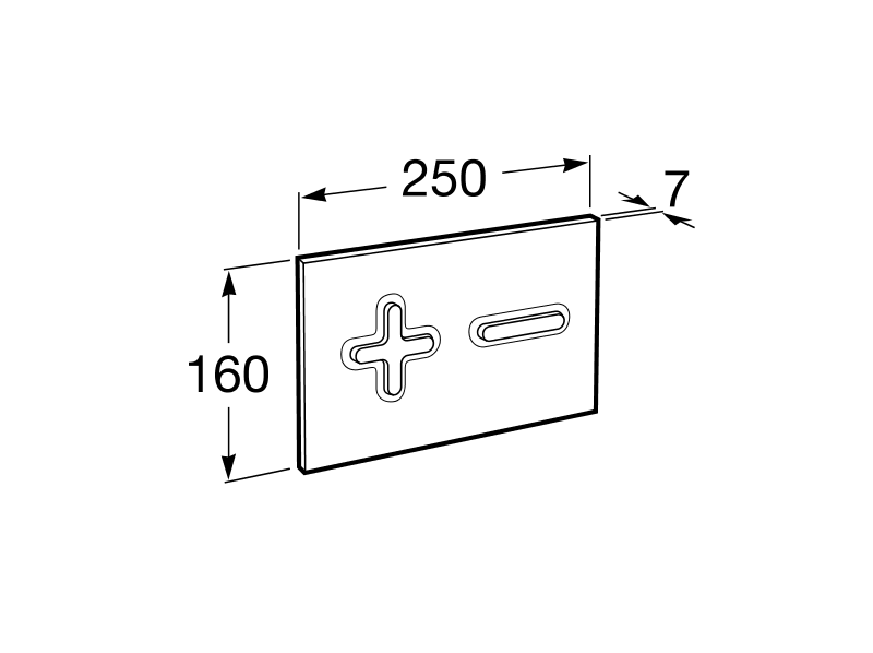 Кнопка смыва Roca PL6 Dual 890085001 схема 3