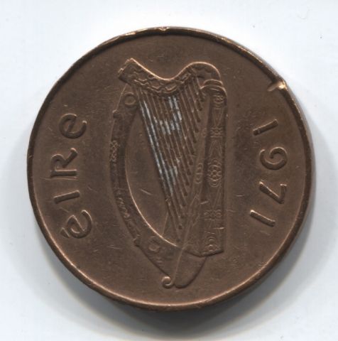 2 пенса 1971 Ирландия