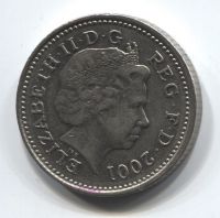 10 пенсов 2001 Великобритания