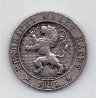 5 сантимов 1894 Бельгия AUNC