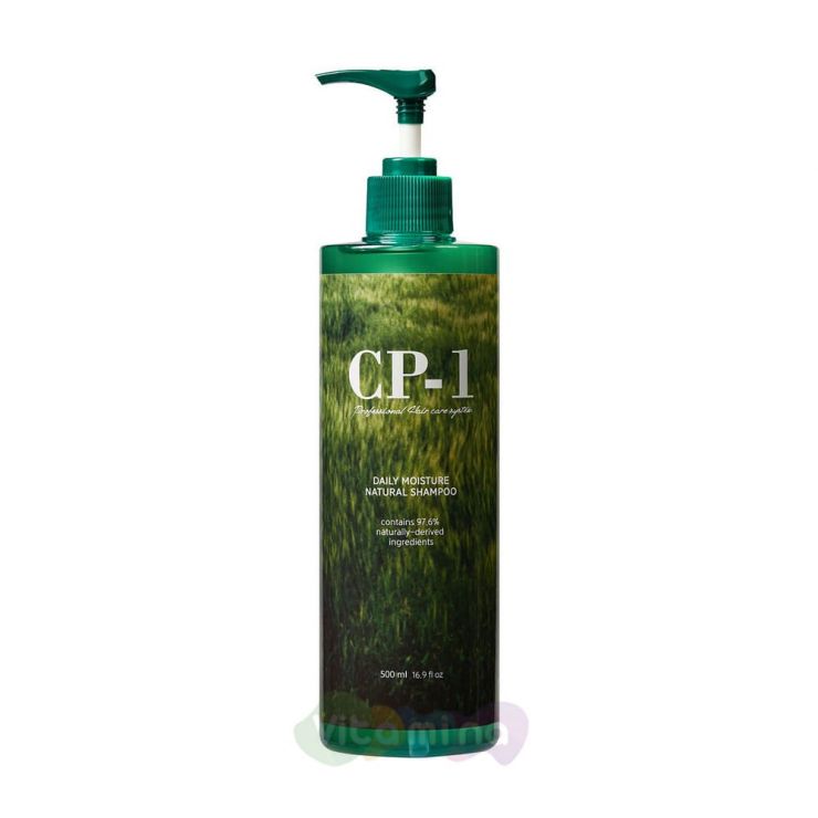 Esthetic House Шампунь с протеинами и зеленым чаем CP-1 Daily Moisture Natural Shampoo, 500 мл