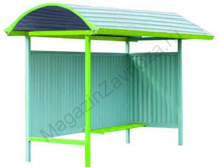 Автобусная Остановка Металл Зеленая