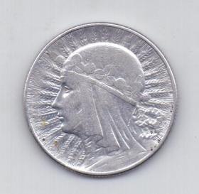 5 злотых 1933 года АUNC Польша