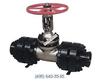 Задвижка клиновая с выдвижным шпинделем 31лс18нж ЗКС160-32 32х63 ХЛ1 с ответными фланцами и крепежом