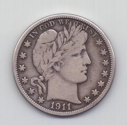 1/2 доллара 1911 года D редкий США