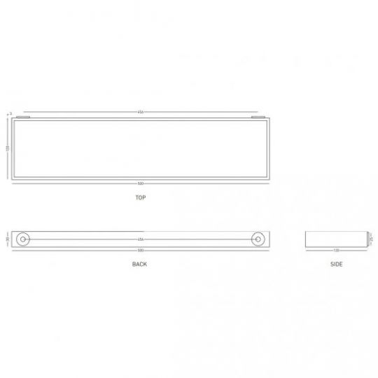 Полочка-держатель Cielo Accessories ACB50 50х12 ФОТО