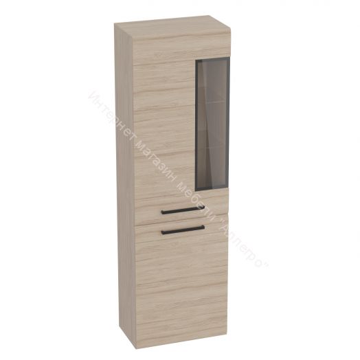 Шкаф-витрина "Кёльн" 1960 Белый Аляска/ Белый глянец, Дуб Сонома