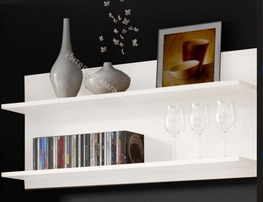 Полка «Кёльн» 980 Белый Аляска/ Белый глянец, Дуб Сонома