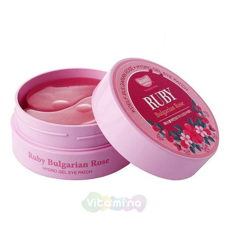 Koelf Гидрогелевые патчи для кожи вокруг глаз с рубиновой пудрой Ruby & Bulgarian Rose Eye Patch