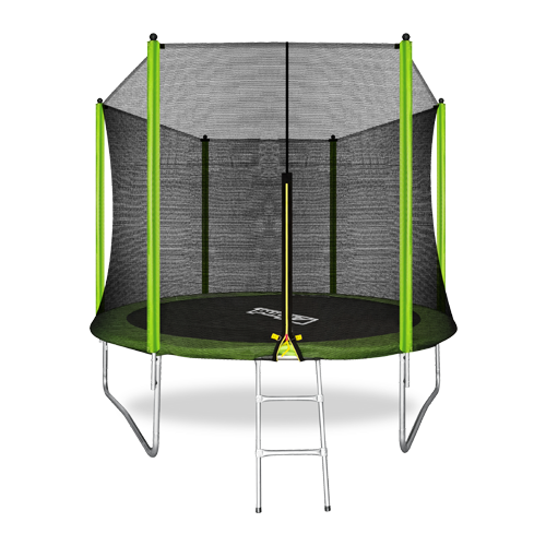 Батут Arland 10FT с внешней страховочной сеткой и лестницей (Light green)