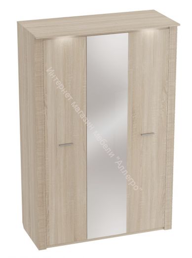 Шкаф трехдверный  «Элана» со светильником