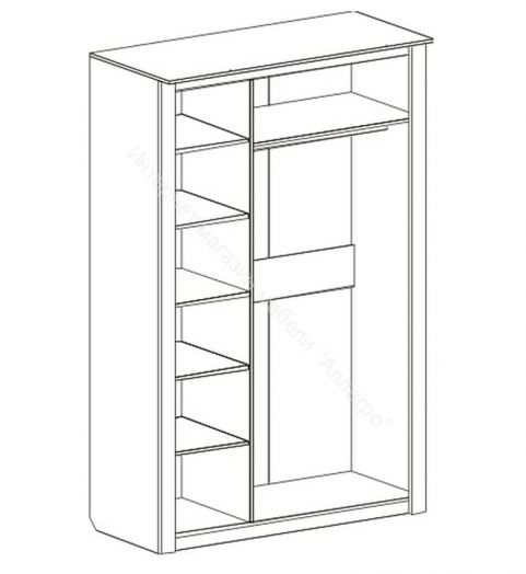 Шкаф трехдверный  «Элана» со светильником
