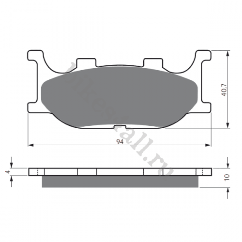 Колодки тормозные передние Yamaha FZ6 600 / Fazer 2004-2007 / XJ600 / XJ6 600 98-03 / MT-03 / XV1100 / XVS1100 / XVS1300