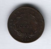 1/4 цента 1845 года Стрейтс Сетлементс