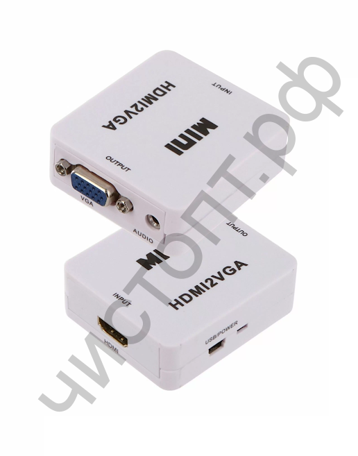 Конвертер MINI видео HDMI2VGA (вход HDMI- выход VGA) в коробке