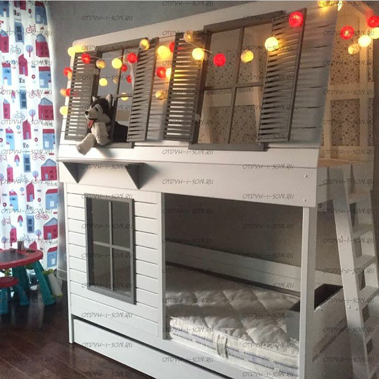 Кровать двухъярусная Домик Village №8