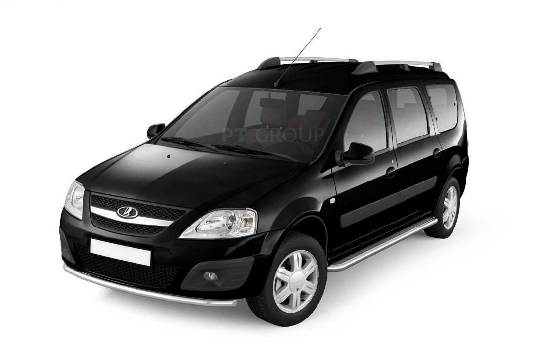 Рейлинги (Черный муар) "Усиленный" LADA Largus 2012- (01300703)