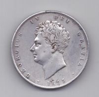 1/2 кроны 1825 года AUNC Великобритания