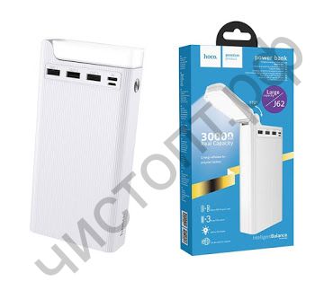 Моб. заряд. устрой. HOCO J62 30000mAh 2.0A 3USB/Type-C белый Power Bank