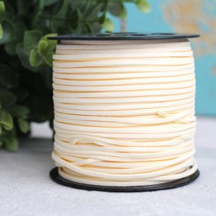 Замшевый шнур Кремовый 2,5*2 мм, 1 м.п.